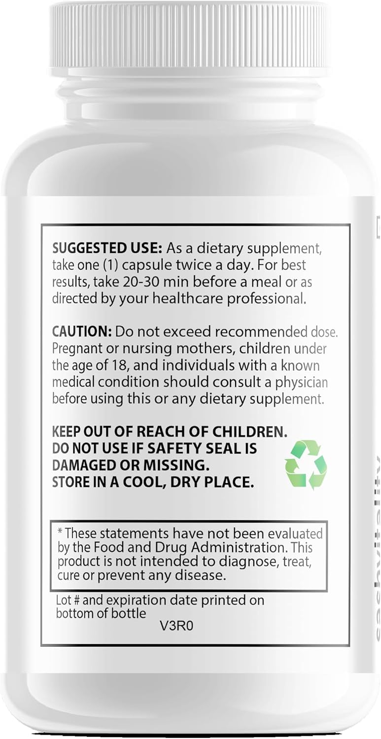 High Strength SASH Vitality Ashwagandha Capsules - 60 Capsules for Men & Women