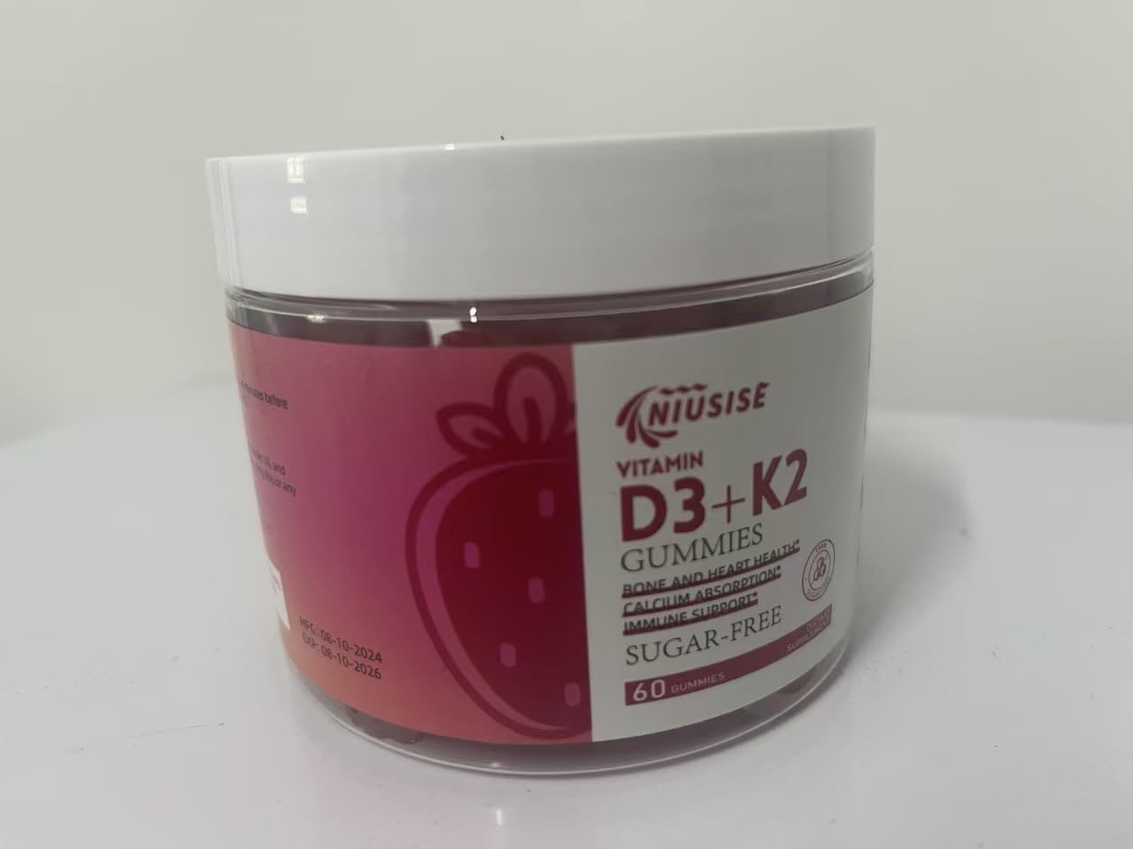 High Strength Vitamin D3 + K2 Gummies for Adults - 10000 IU D3, 250 mcg K2 - Bone & Heart Health, Calcium Absorption, Immune Support - Non-GMO, 120 Gummies
