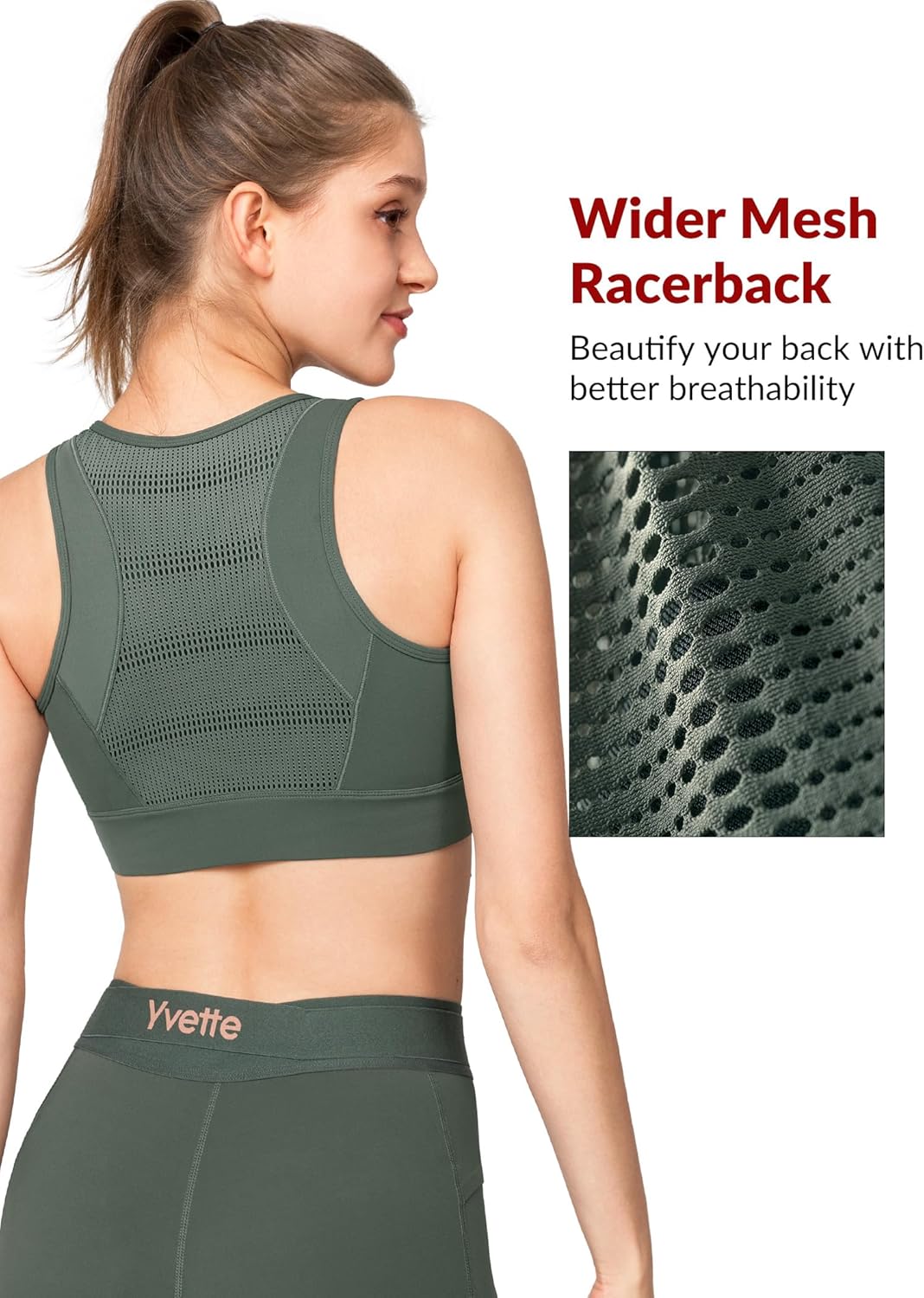 High Support Front Closure Sports Bra for Large Bust Women Running - Yvette High Impact Supportive Bra