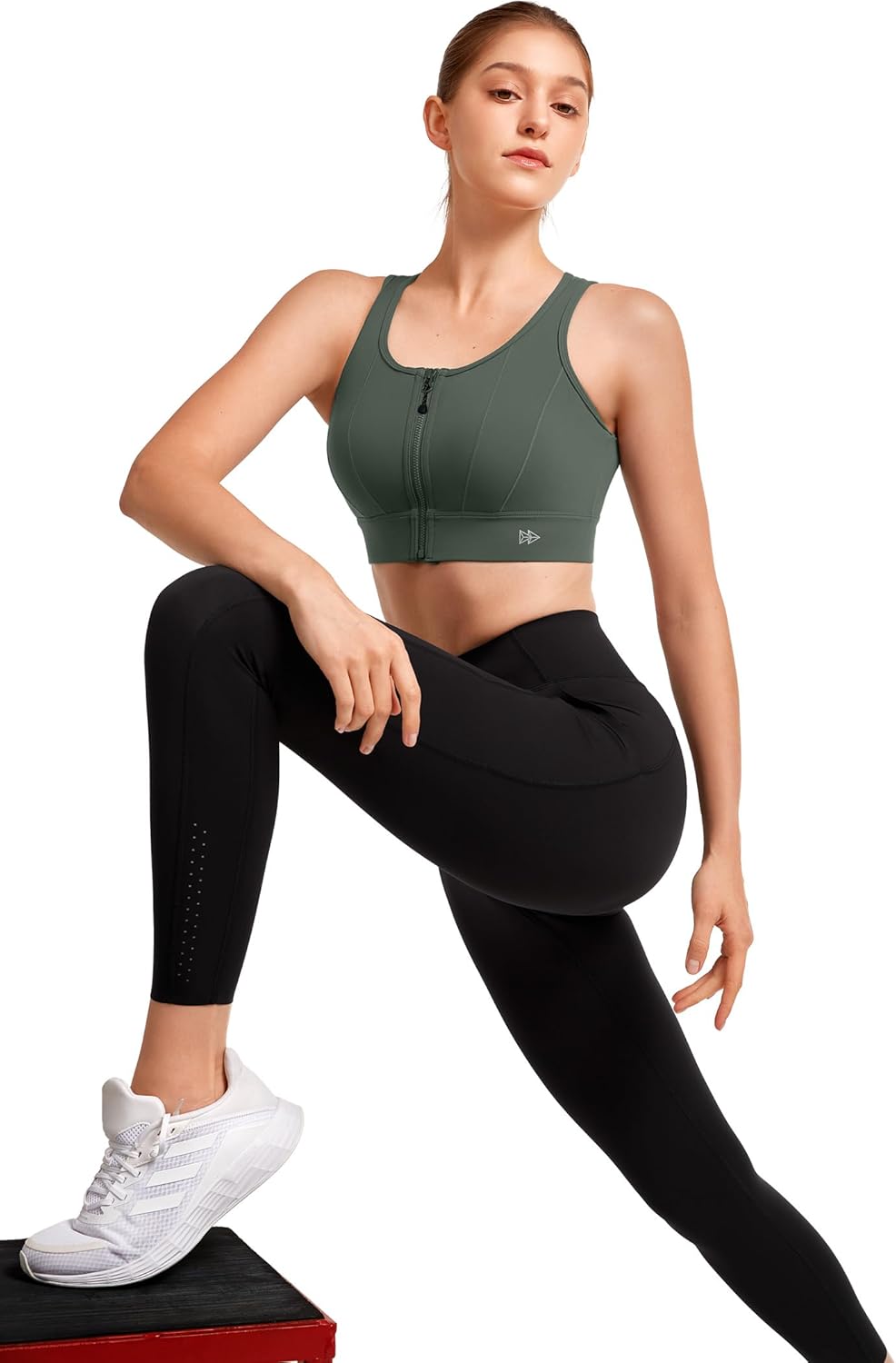 High Support Front Closure Sports Bra for Large Bust Women Running - Yvette High Impact Supportive Bra