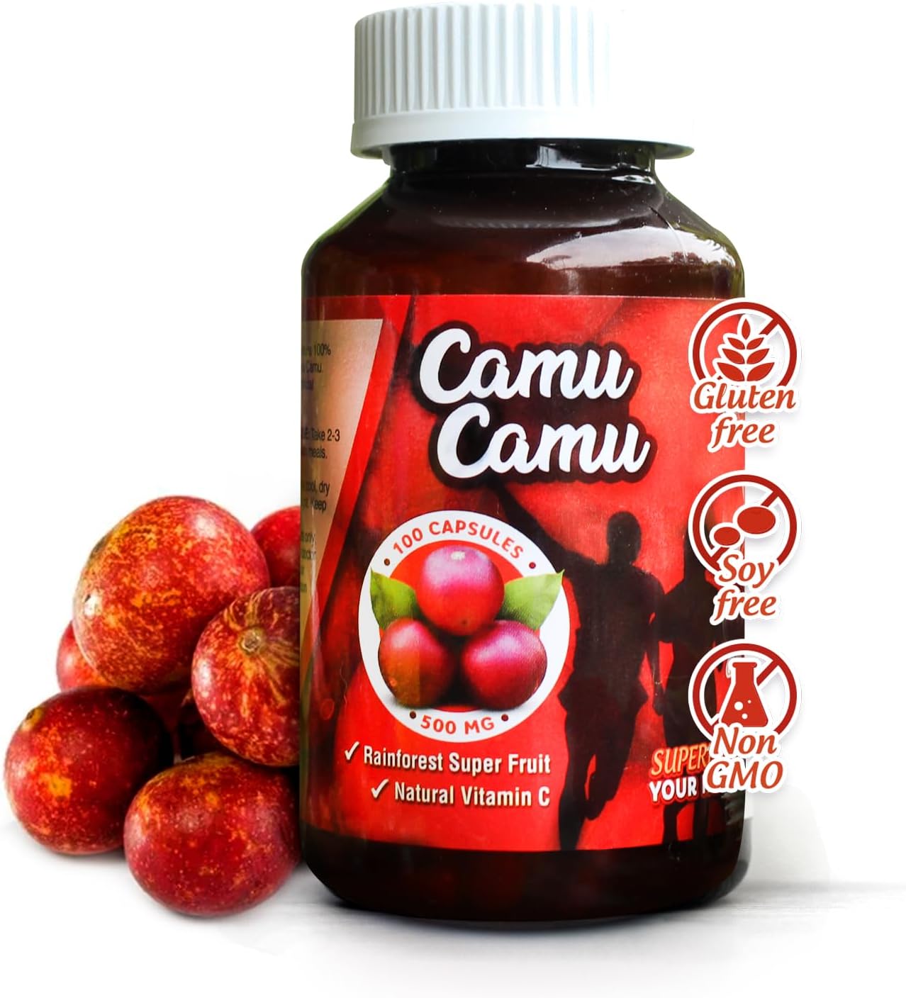 High Vitamin C Source: Sikyriah Camu Camu Capsules 1000mg for Immune Support, Antioxidant, Anti-Aging - Non-GMO & Gluten Free