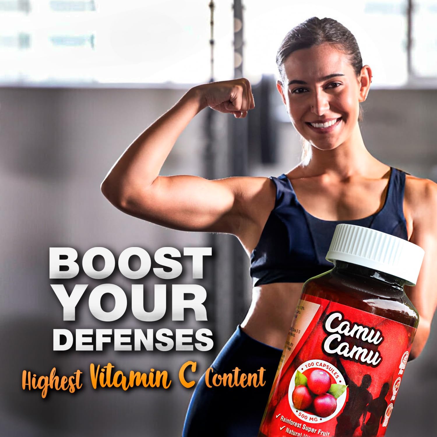 High Vitamin C Source: Sikyriah Camu Camu Capsules 1000mg for Immune Support, Antioxidant, Anti-Aging - Non-GMO & Gluten Free