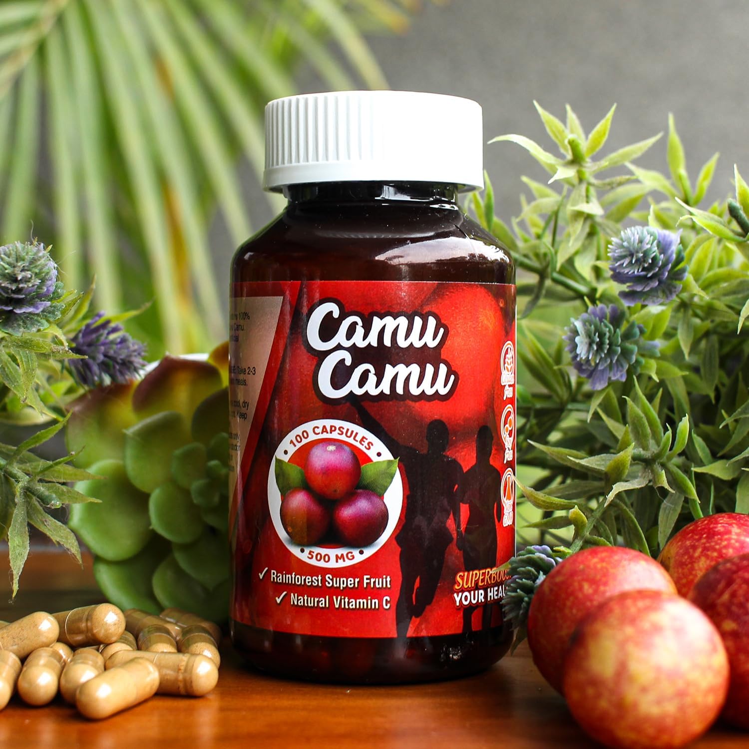 High Vitamin C Source: Sikyriah Camu Camu Capsules 1000mg for Immune Support, Antioxidant, Anti-Aging - Non-GMO & Gluten Free