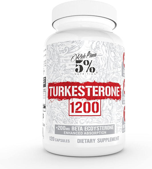 Highly Absorbable 5% Nutrition Turkesterone & Ecdysterone Complex - 120 Capsules (1 Month Supply) with Astragin, Cyclodextrin, and Naringin for Maximum Purity - BoostGo Australia