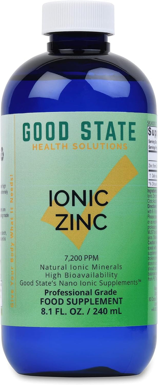 Highly Absorbable Liquid Ionic Zinc with Fulvic Acid - 96 Servings (18mg per serving) - 8 fl oz