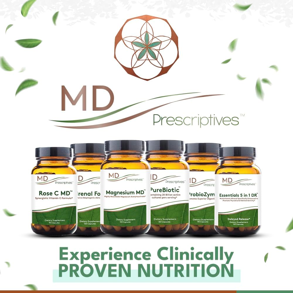 Highly Absorbable Magnesium Dietary Supplement - 120 Capsules with Glycinate & Acetyl Taurinate by MD Prescriptives