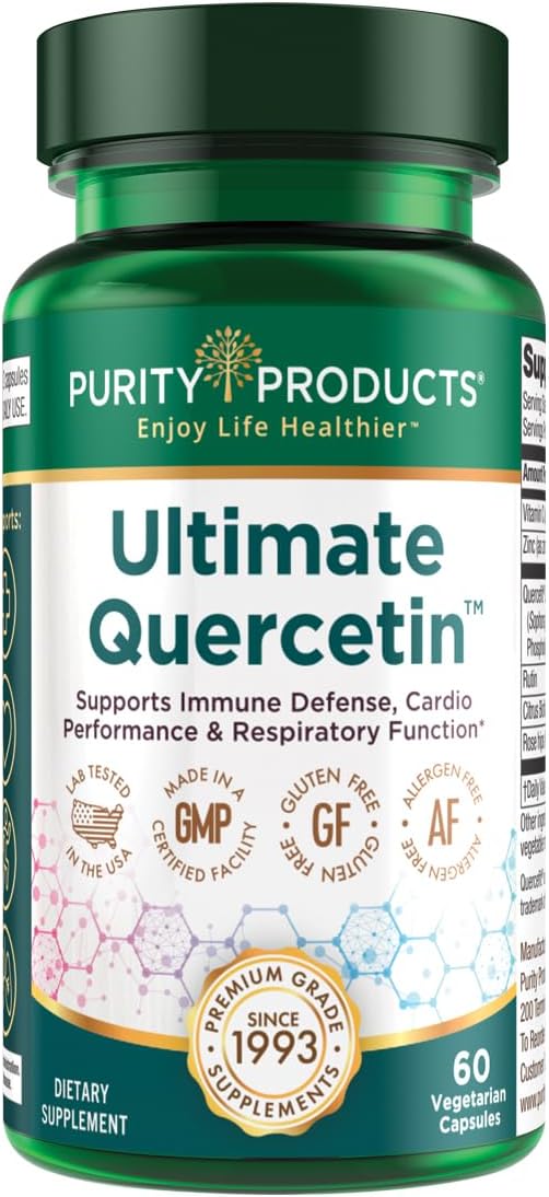 Highly Absorbable Quercefit Quercetin Phytosome with Zinc and Vitamin C - Immune and Lung Support - 60 Veg Capsules