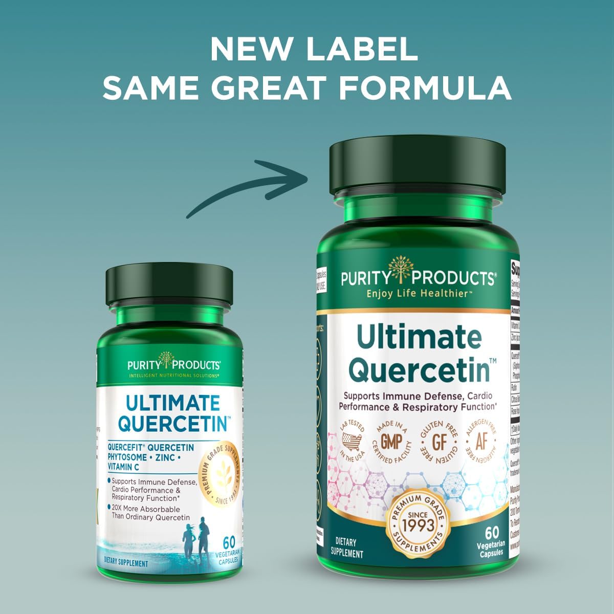 Highly Absorbable Quercefit Quercetin Phytosome with Zinc and Vitamin C - Immune and Lung Support - 60 Veg Capsules