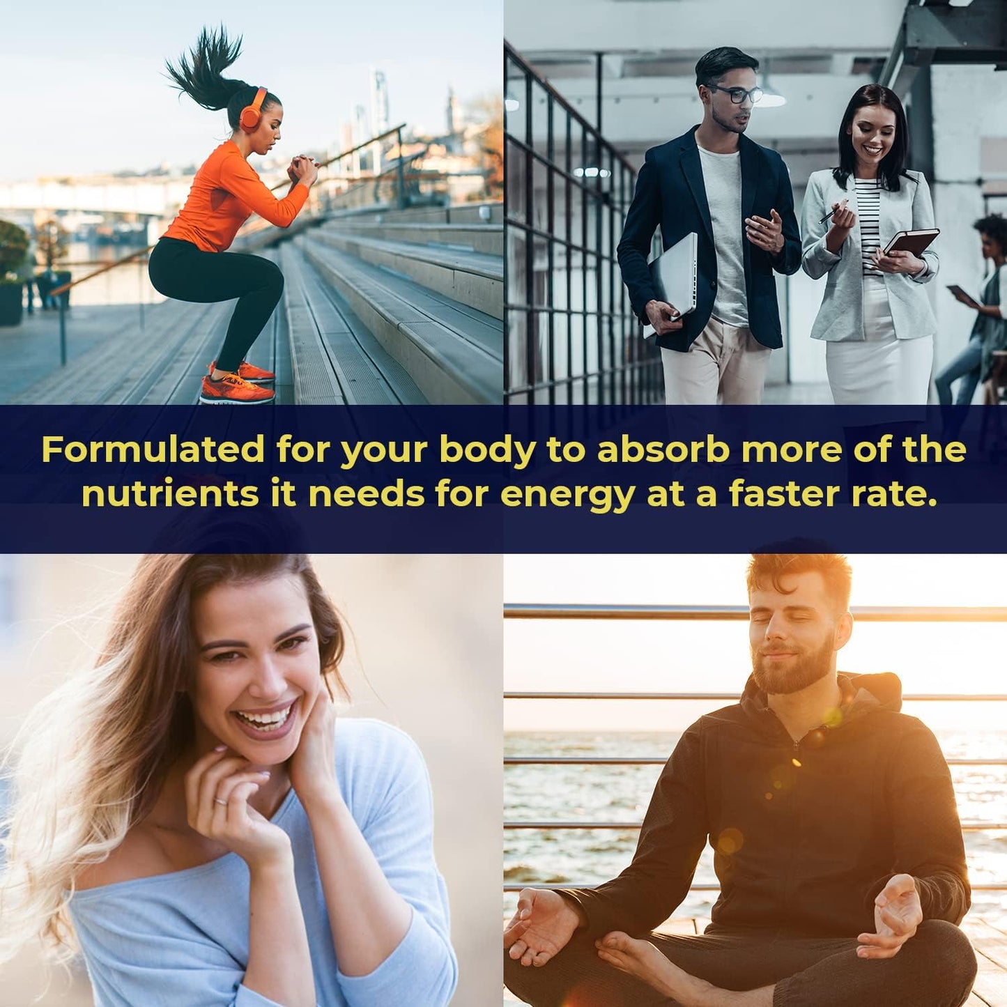 Highly Absorbable Sublingual B12 B6 Folate Vitamin Supplement (60 ct) - Bio-Available Formula for Nutritional Support