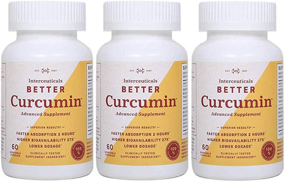 Highly Absorbable Theracurmin Curcumin Supplement - 90mg - Triple Pack for Better Bioavailability and Low Dose Usage