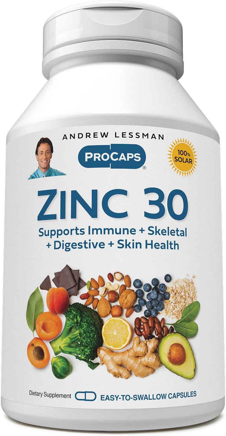 Highly Absorbable Zinc Citrate Capsules - Supports Immune, Skeletal, Digestive & Skin Health - Small Easy to Swallow - 360 Capsules