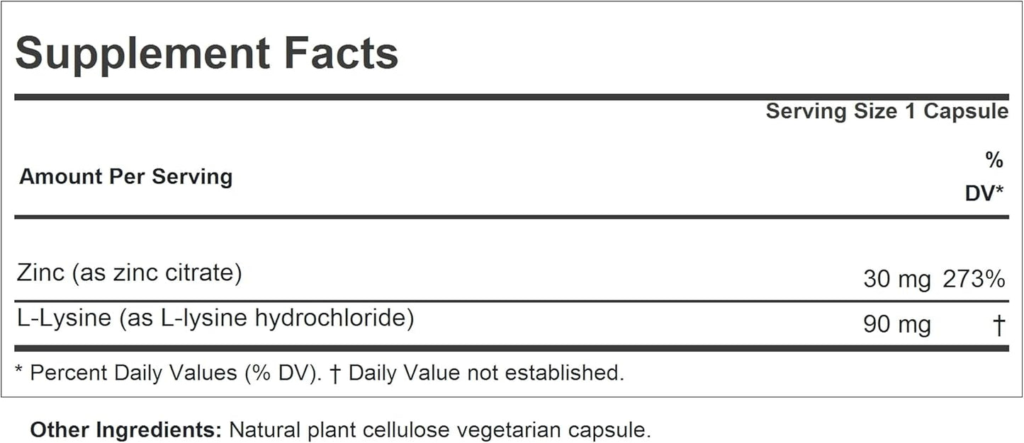 Highly Absorbable Zinc Citrate Capsules - Supports Immune, Skeletal, Digestive & Skin Health - Small Easy to Swallow - 360 Capsules
