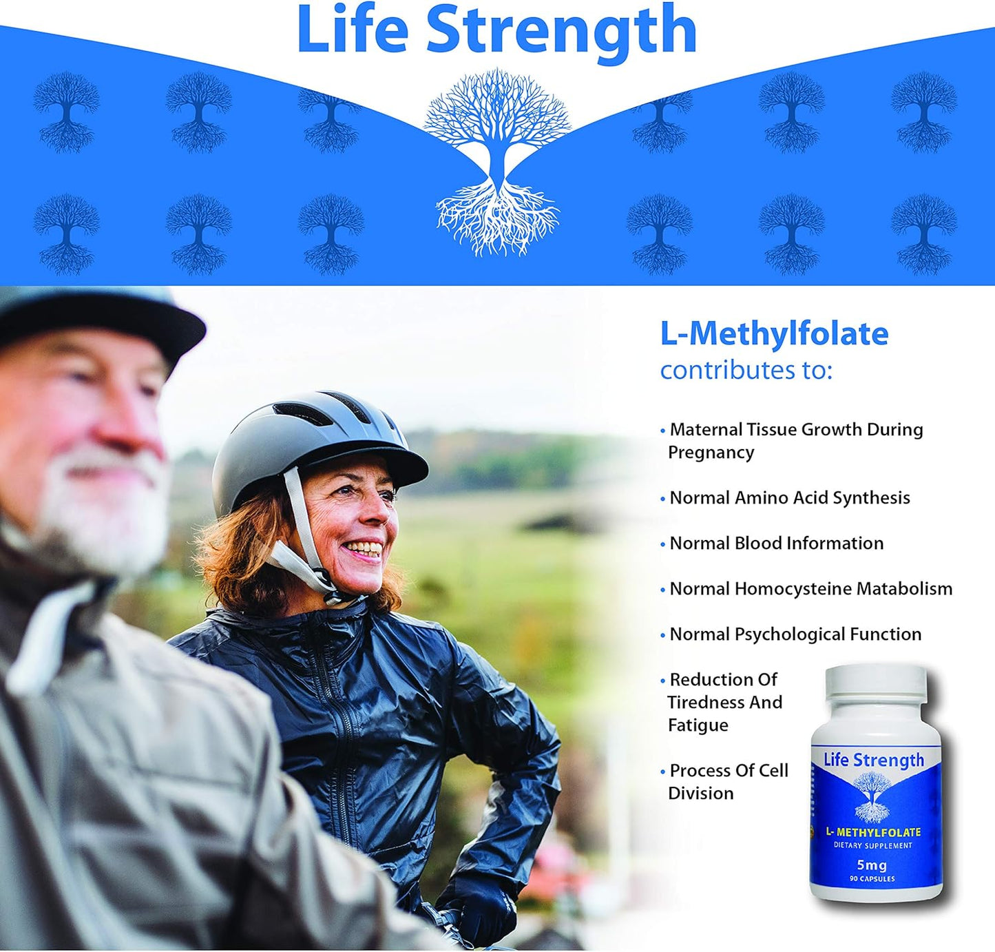 Highly Bioactive L-Methylfolate 5 MG Capsules - Mood & Immune Support Supplement for Energy - Non-GMO & Gluten-Free - 90 Count - BoostGo Australia