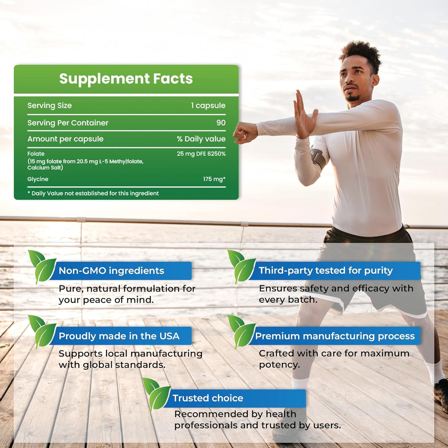 Highly Bioactive VITAGENIX L-Methylfolate Supplement for Mood & Immune Support - Optimized 15 Mg Methyl Folate