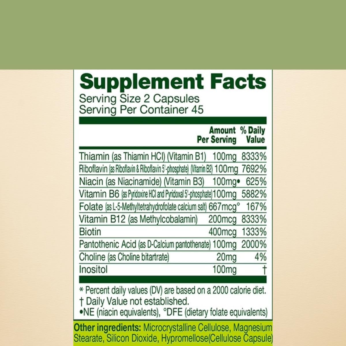 Highly Bioavailable Advanced Active Vitamin B-Complex for Energy, Brain & Metabolism - Vegetarian, 3rd Party Tested (90 Capsules)