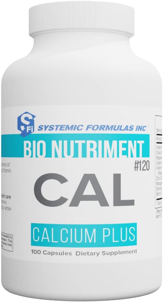 Highly Bioavailable Calcium Supplement with Vitamin D3, K2, Zinc, Manganese, Strontium, and Boron - 100 Capsules