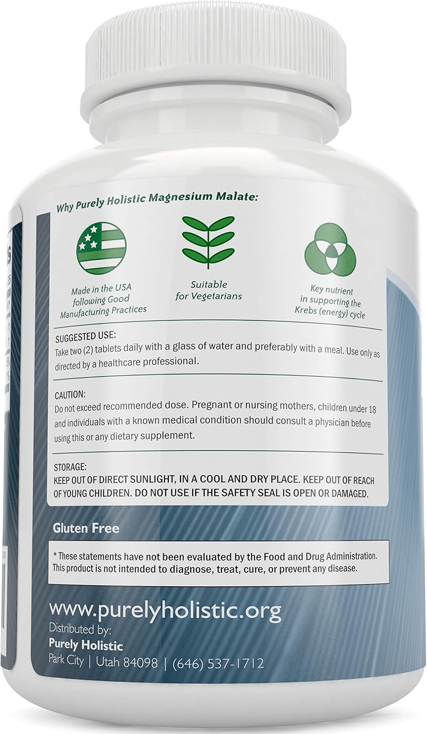 Highly Bioavailable Magnesium Taurate & Malate Bundle - 400mg - 270 Vegetarian Tablets x2 - Maximum Absorption