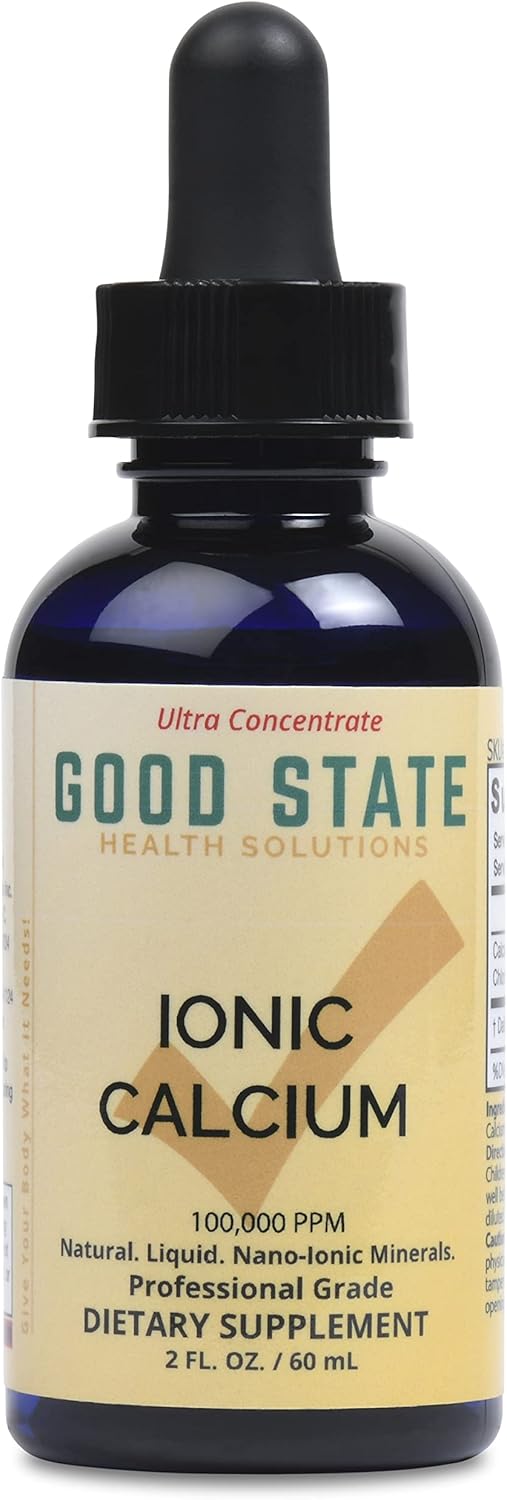 Highly Concentrated Liquid Ionic Calcium Supplement - 10 Drops = 50mg - 100 Servings - 1.6fl. oz Bottle
