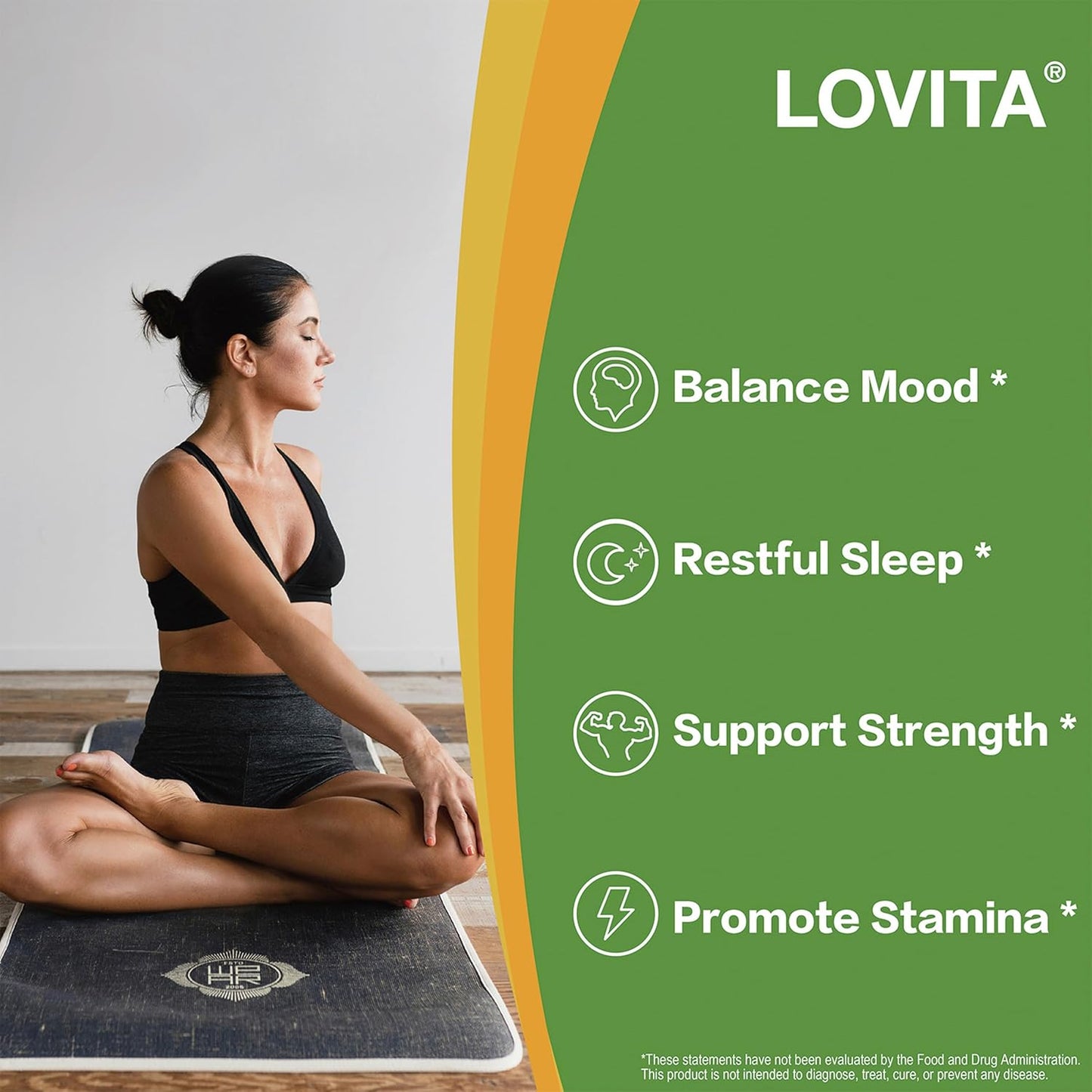 Highly Concentrated Lovita KSM-66 Ashwagandha Capsules with 5% Withanolide & 95% Black Pepper Piperine for Stress Relief & Energy Support - Vegan & Gluten Free - 130 Count