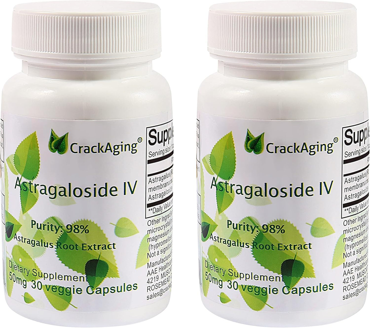 Highly Effective Anti-Aging Supplement with 98% Astragaloside IV - 50mg