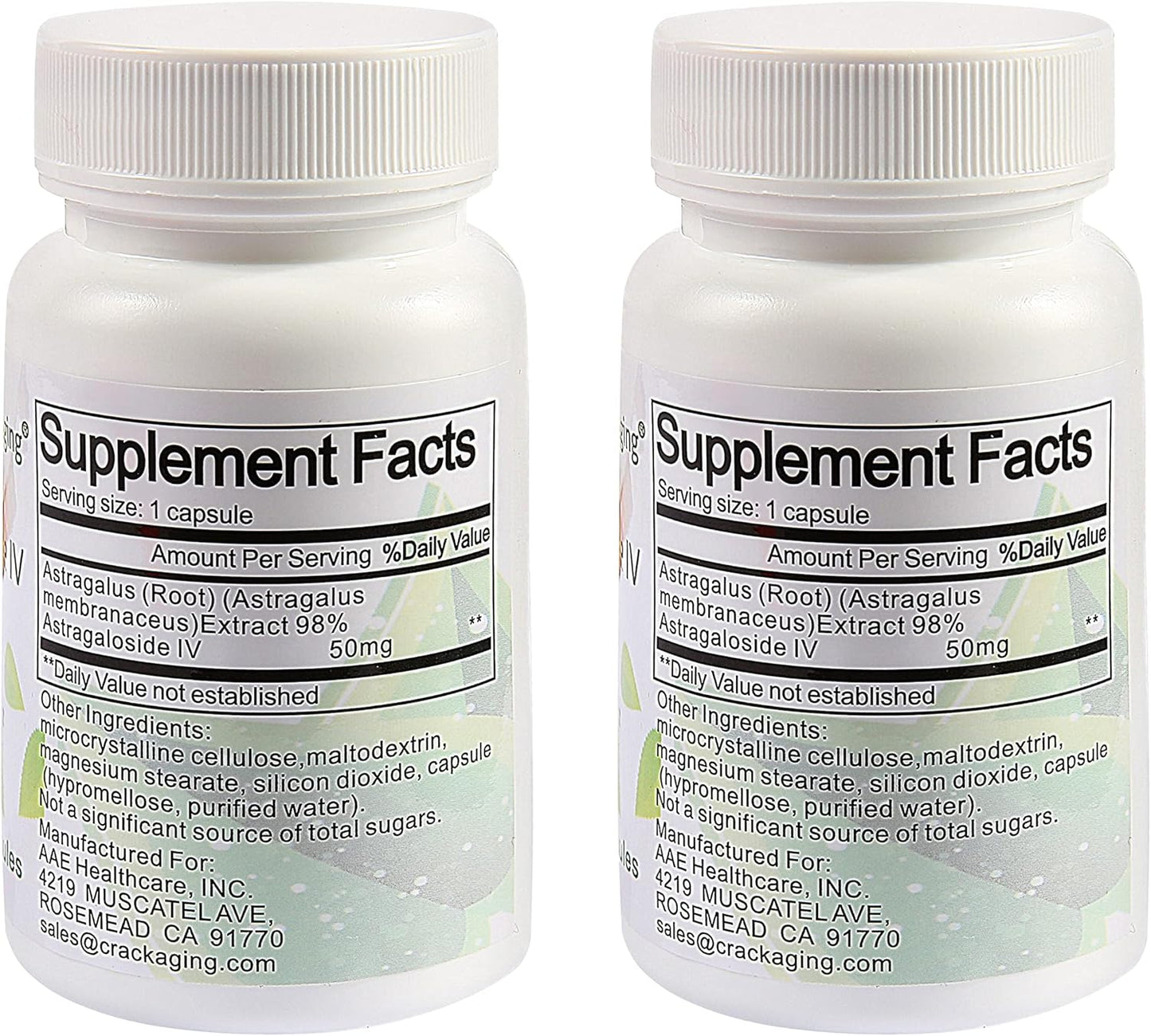 Highly Effective Anti-Aging Supplement with 98% Astragaloside IV - 50mg