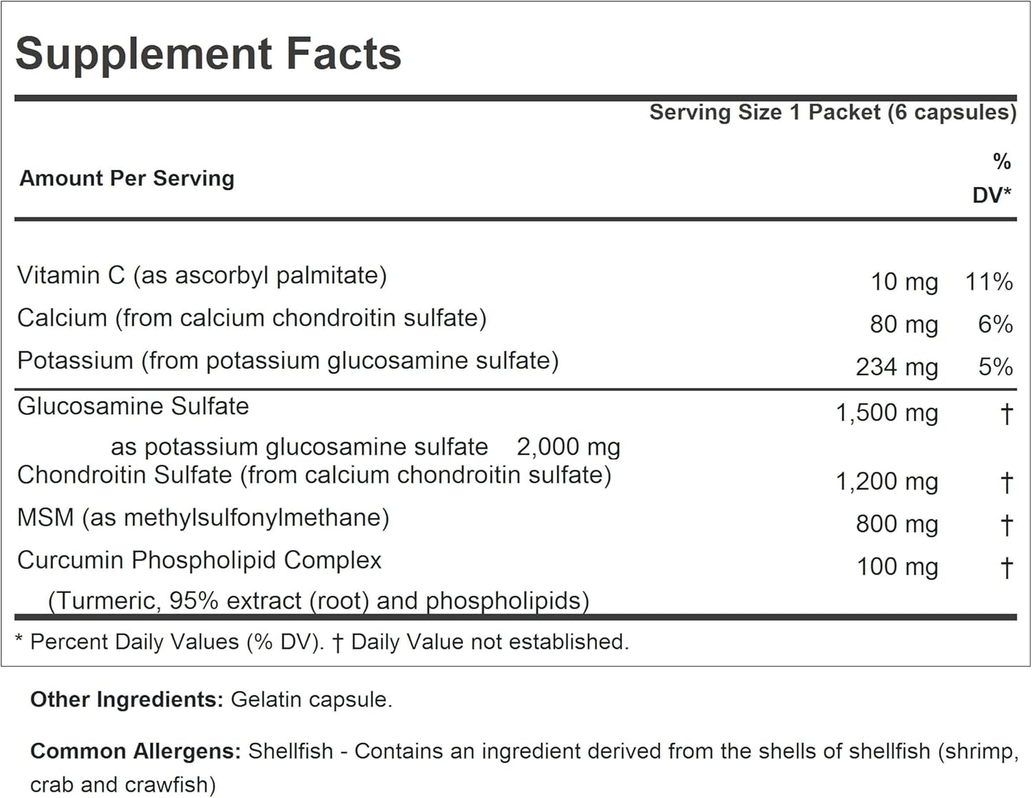 Highly Effective Joint Support Formula - 60 Packets with Glucosamine, Chondroitin, MSM, and Curcumin for Healthy Joints - Research Backed Ingredients