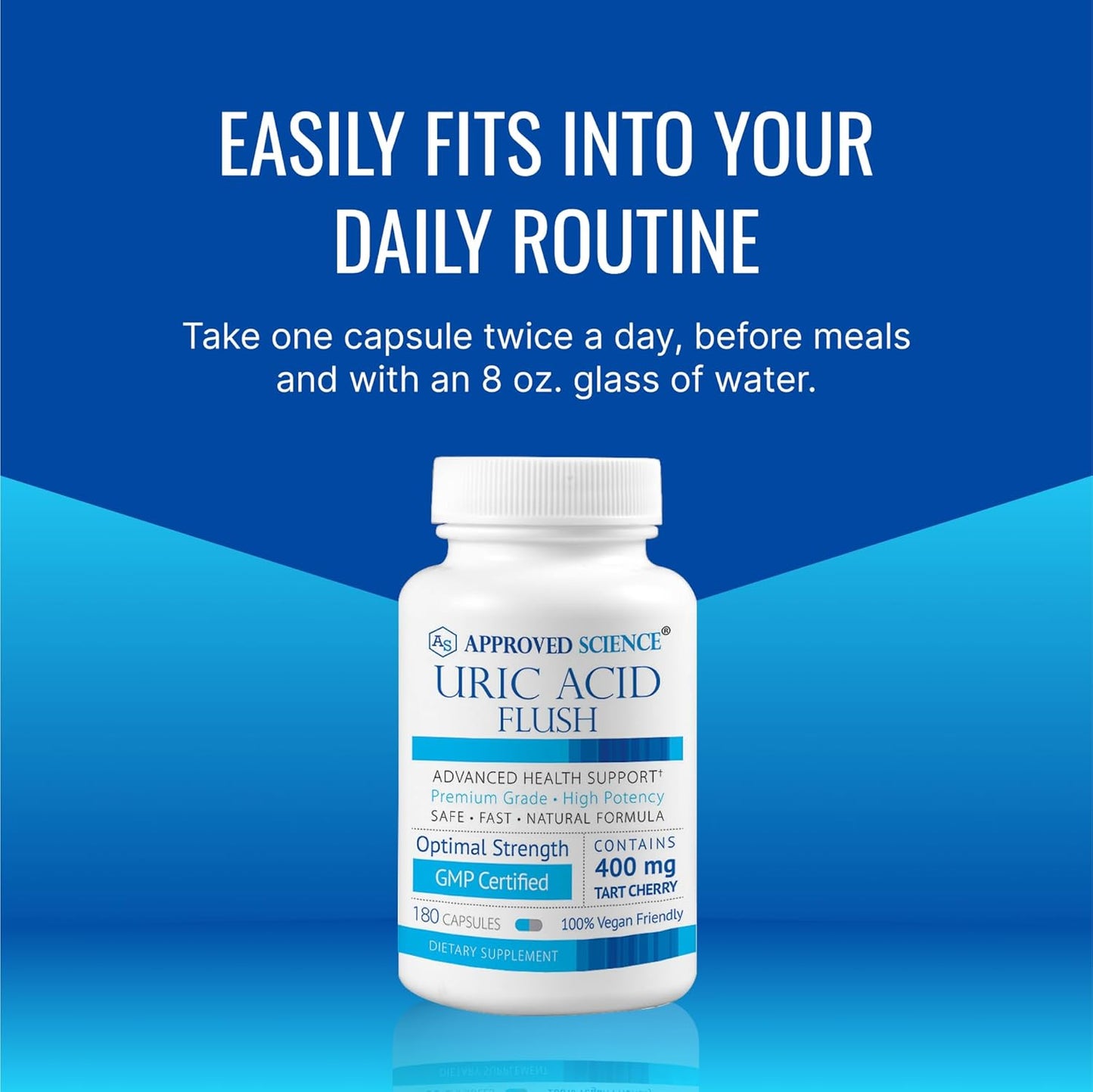 Highly Effective Uric Acid Flush Supplement with Folic Acid & Tart Cherry - 180 Capsules - 3 Month Supply by Approved Science®
