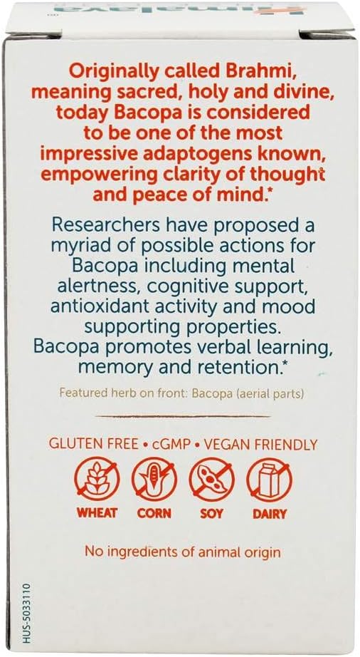 Himalaya Bacopa Herbal Supplement - 60 Vegetarian Capsules for Cognitive Health