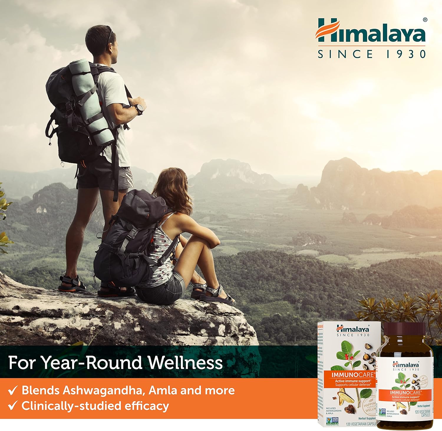 Himalaya ImmunoCare 840mg Capsules - Supports Active Immune System & Cellular Defense - 1 Month Supply - BoostGo Australia