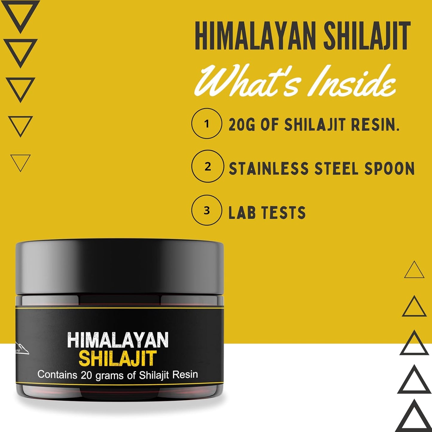 Himalayan Sourced Shilajit Resin - Natural & Potent for Men and Women | Third Party Tested | 60 Days Sun Dried | 20g with Measuring Spoon