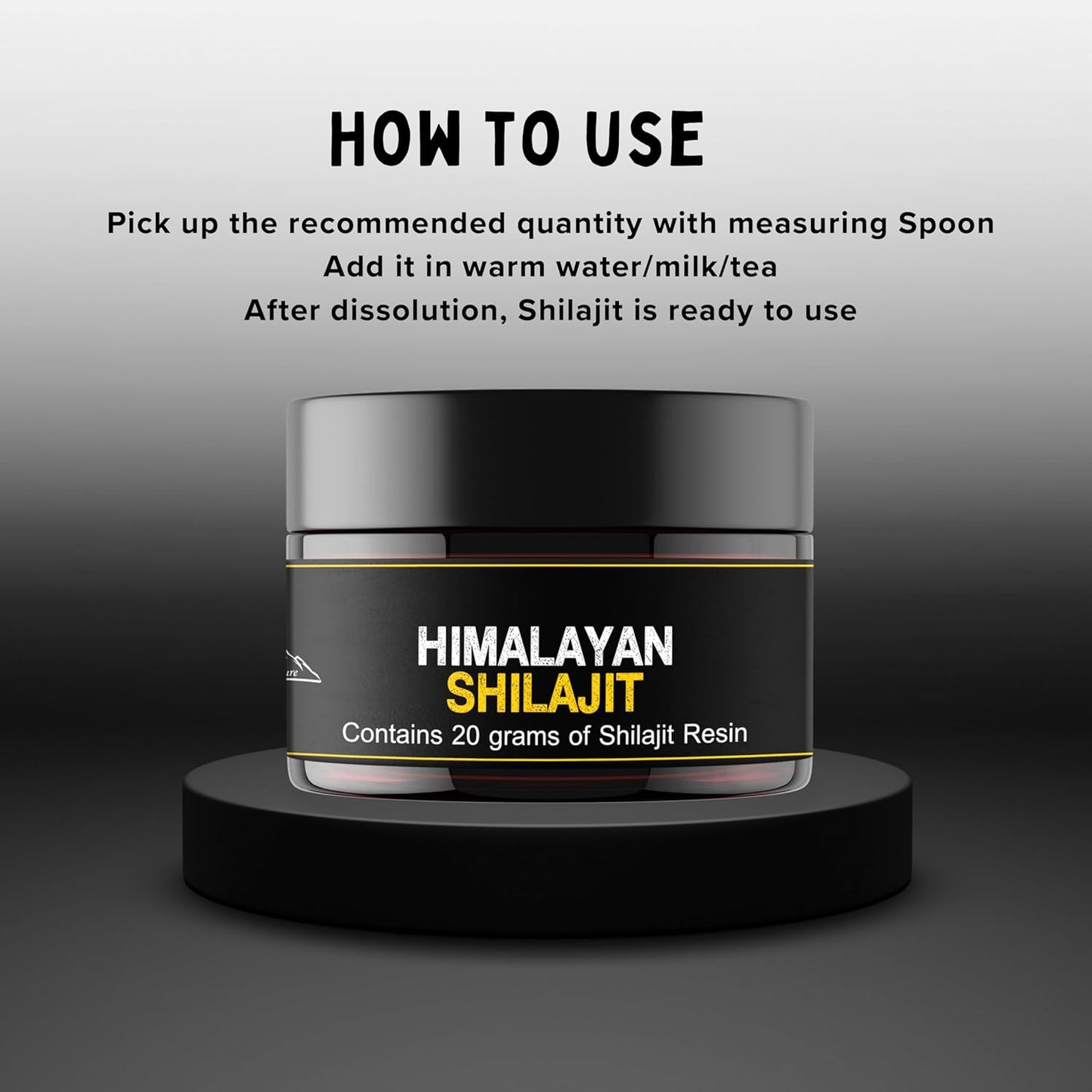 Himalayan Sourced Shilajit Resin - Natural & Potent for Men and Women | Third Party Tested | 60 Days Sun Dried | 20g with Measuring Spoon