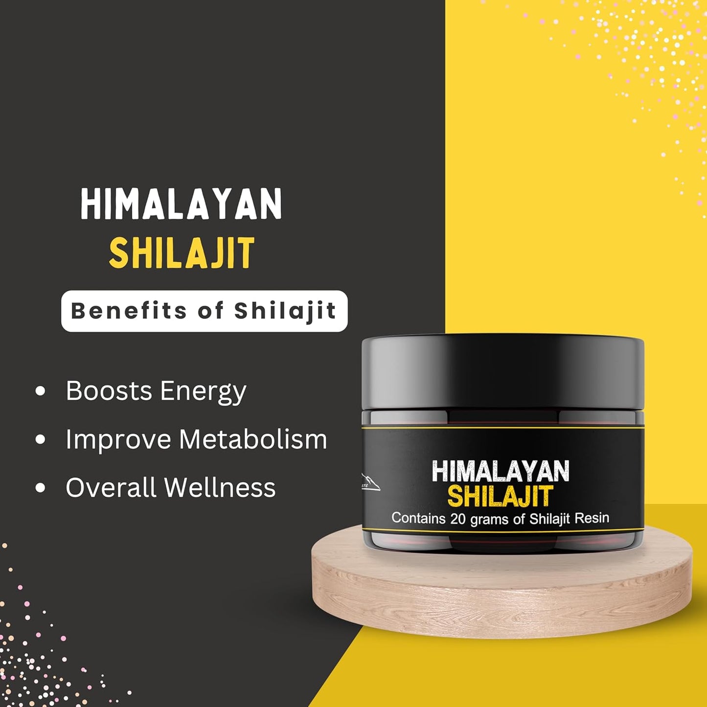 Himalayan Sourced Shilajit Resin - Natural & Potent for Men and Women | Third Party Tested | 60 Days Sun Dried | 20g with Measuring Spoon