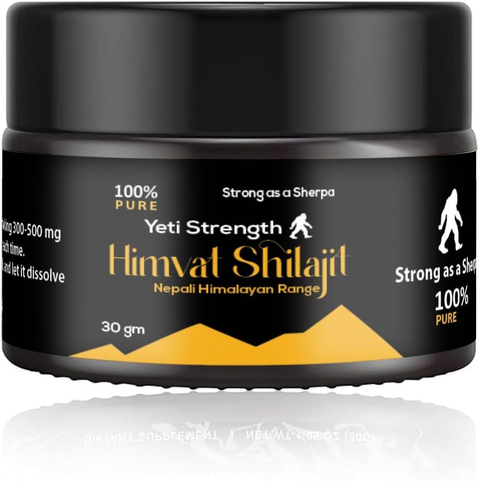 HIMVAT SHERPA Yeti Strength Shilajit Resin: Pure Himalayan Organic Supplement with Trace Minerals - 30 Grams