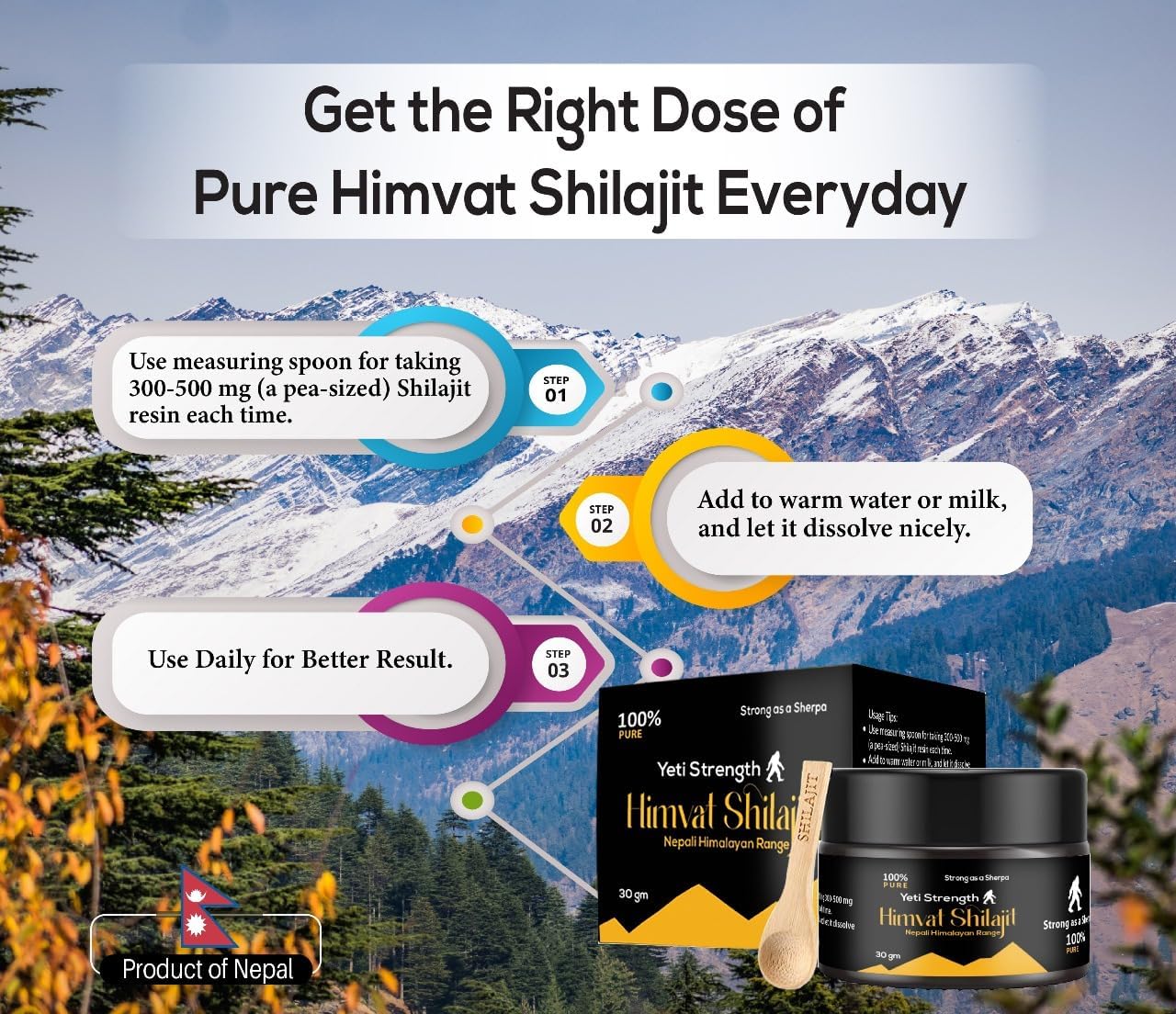 HIMVAT SHERPA Yeti Strength Shilajit Resin: Pure Himalayan Organic Supplement with Trace Minerals - 30 Grams