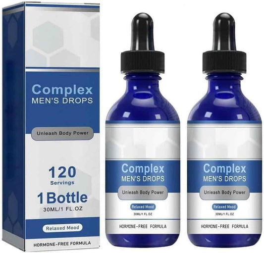HMAQILU Complex Men's Vitamin Drops for Natural Health Management - 1 Fl oz (2 Pack)