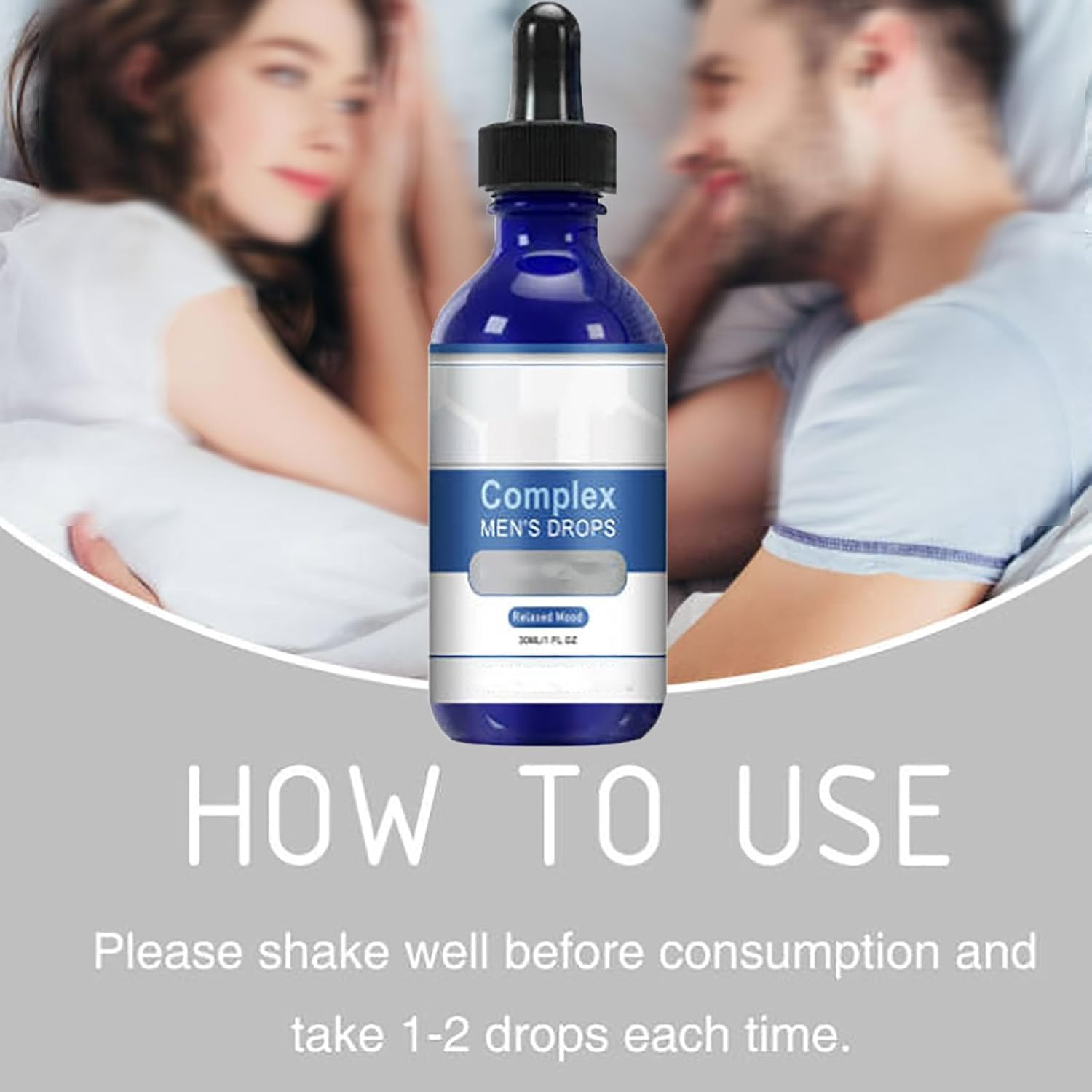 HMAQILU Complex Men's Vitamin Drops for Natural Health Management - 1 Fl oz (2 Pack)