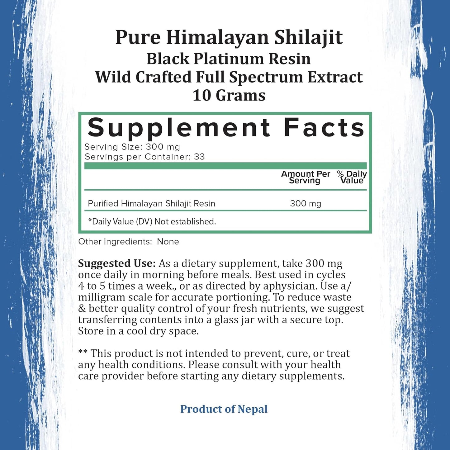 Holistic Bin Black Platinum Shilajit Resin | Purest Himalayan Resin with Fulvic & Humic Acid | Easy to Mix | Includes Serving Spoon