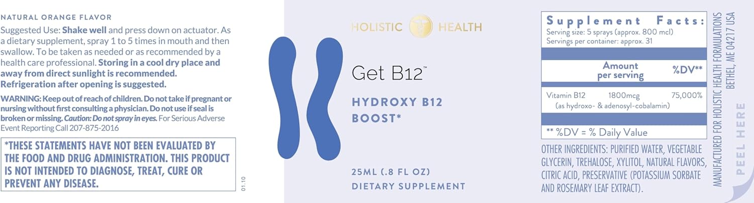 Holistic Health GET B12™ Spray for Natural Wellness and Energy Boost