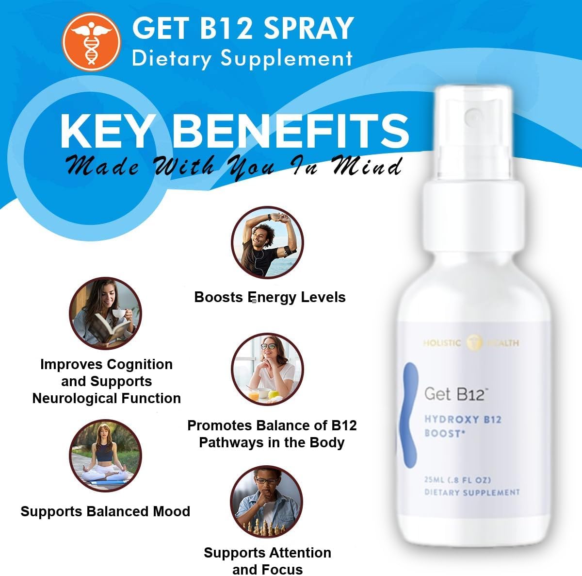 Holistic Health GET B12™ Spray for Natural Wellness and Energy Boost