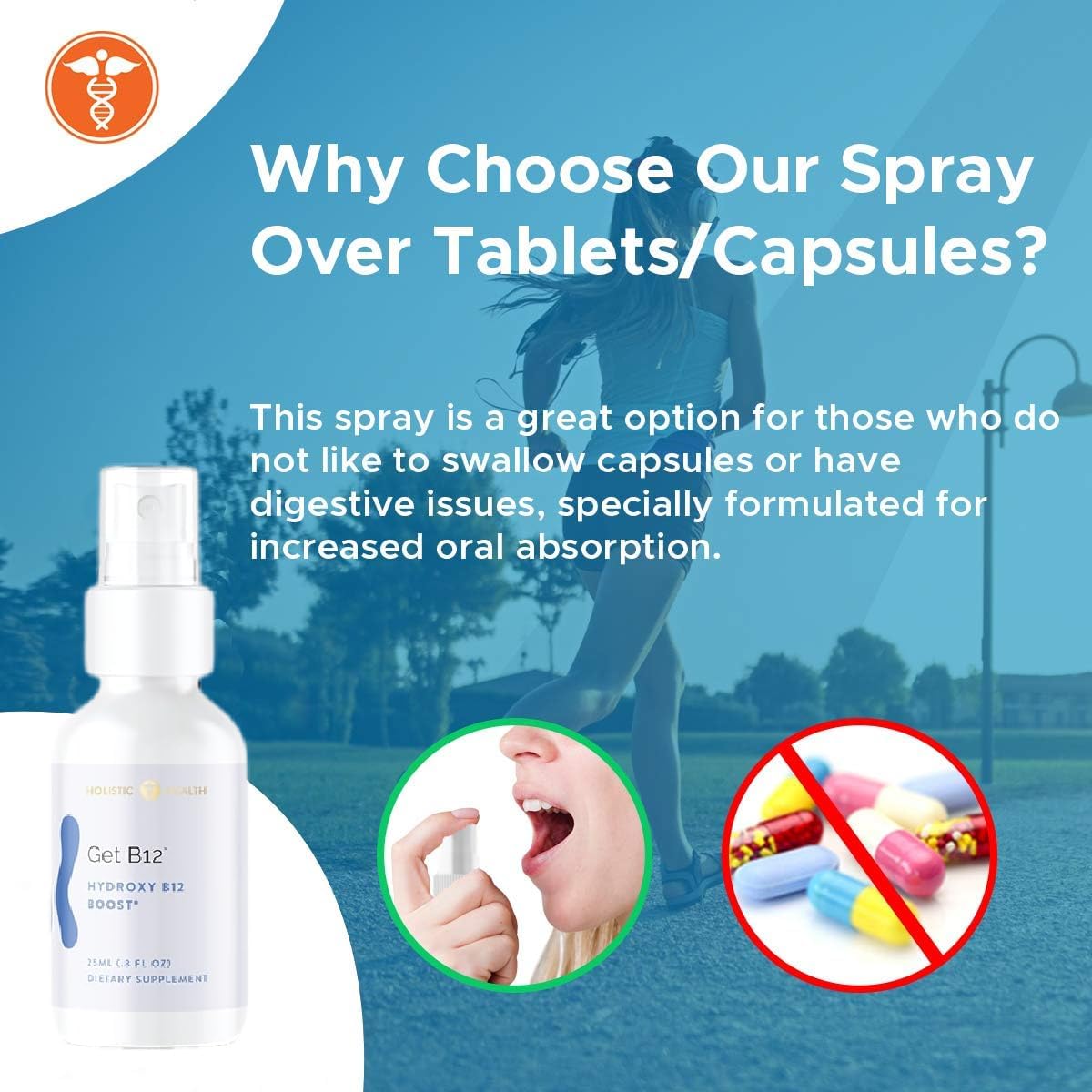 Holistic Health GET B12™ Spray for Natural Wellness and Energy Boost