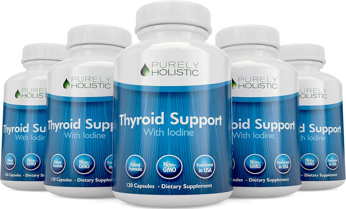 Holistic Thyroid Support Supplement with Iodine - 120 Capsules - 2 Month Supply - L-Tyrosine, B12, Magnesium, Ashwagandha, Kelp - Women's Formula - Non GMO - BoostGo Australia