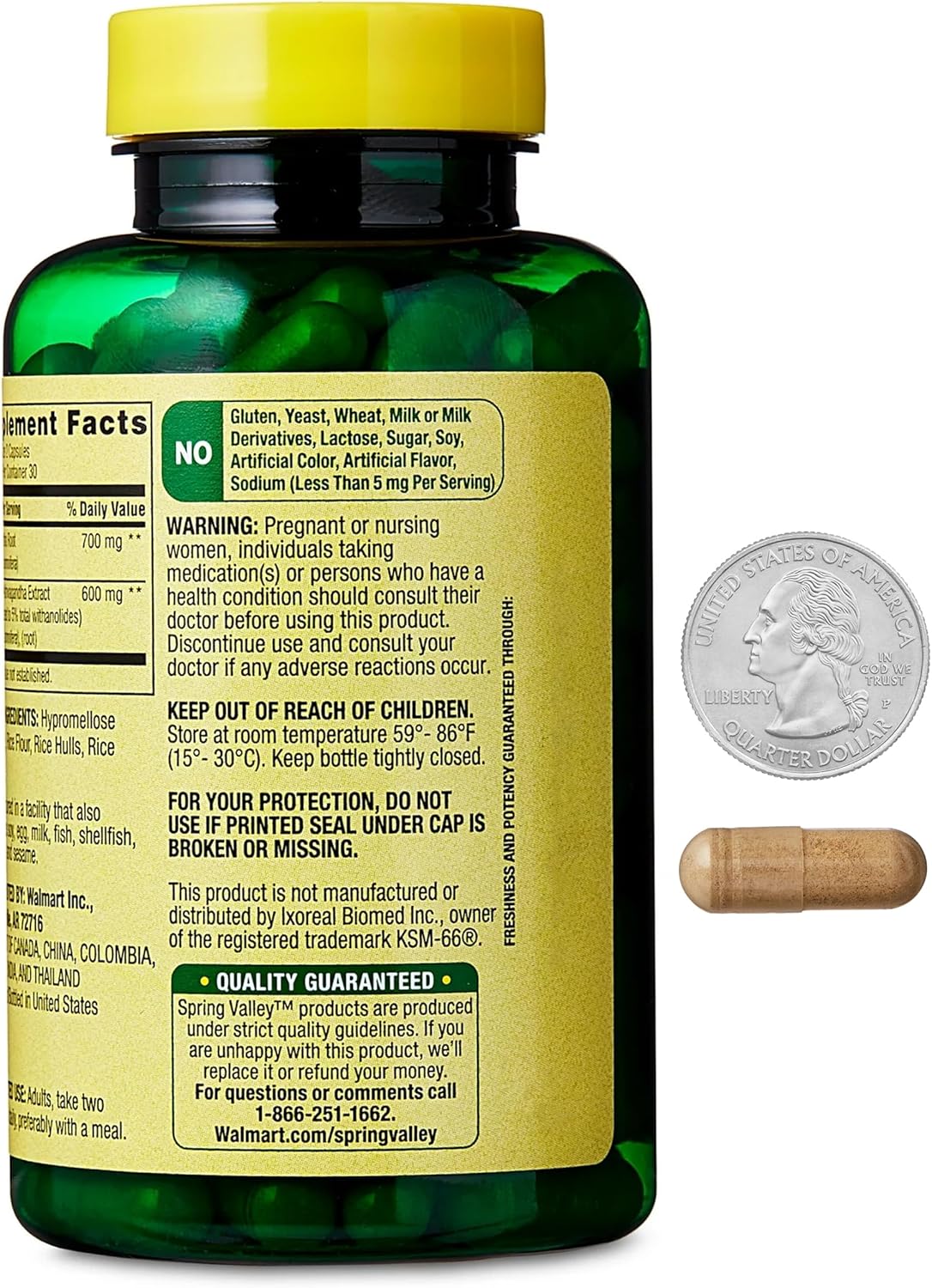 Holistic Wellbeing Support: Extra Strength Ashwagandha 1300 mg - 60 Vegetarian Capsules - Stress & Cognitive Function - Soy, Gluten & Lactose Free