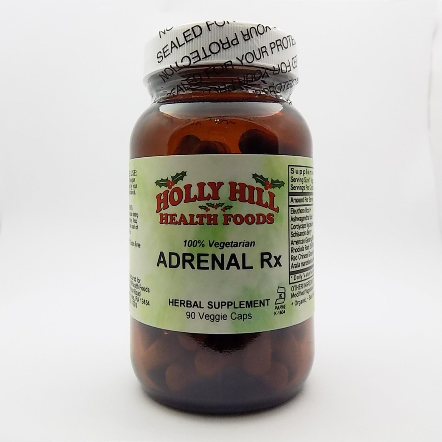Holly Hill Health Foods Adrenal Rx - 100% Vegetarian, 90 Capsules