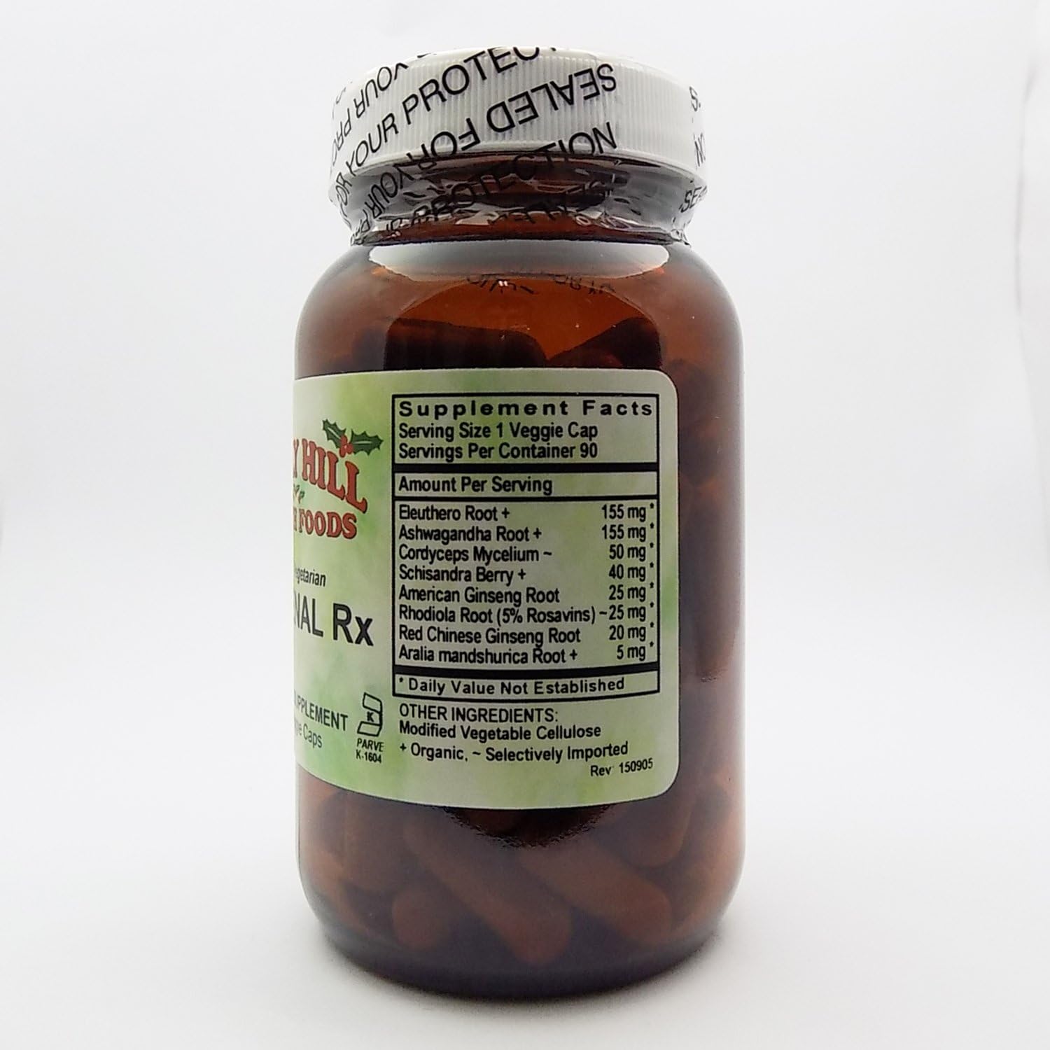 Holly Hill Health Foods Adrenal Rx - 100% Vegetarian, 90 Capsules