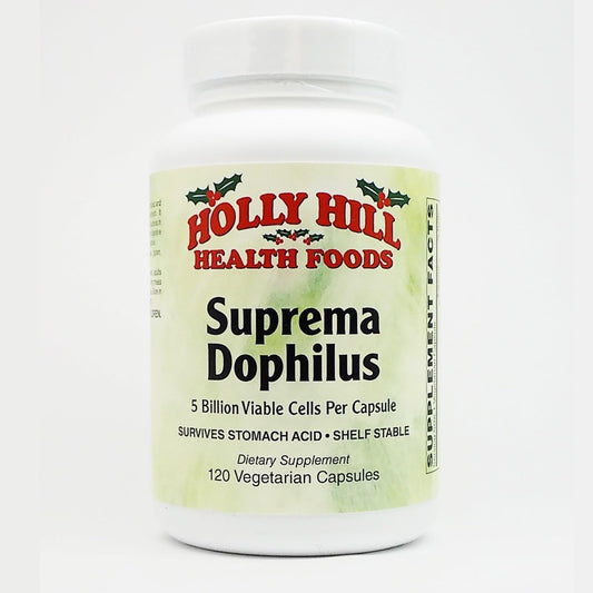 Holly Hill Health Foods Suprema Dophilus - 120 Vegetarian Capsules for Digestive Health