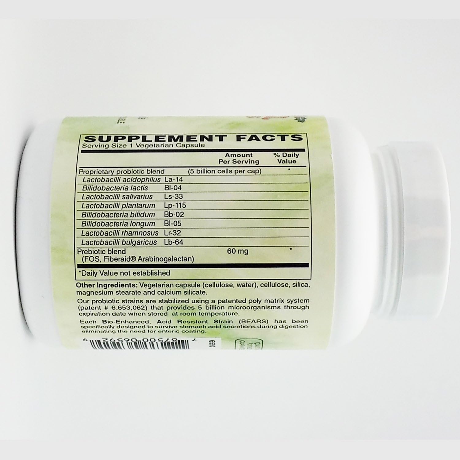 Holly Hill Health Foods Suprema Dophilus - 120 Vegetarian Capsules for Digestive Health