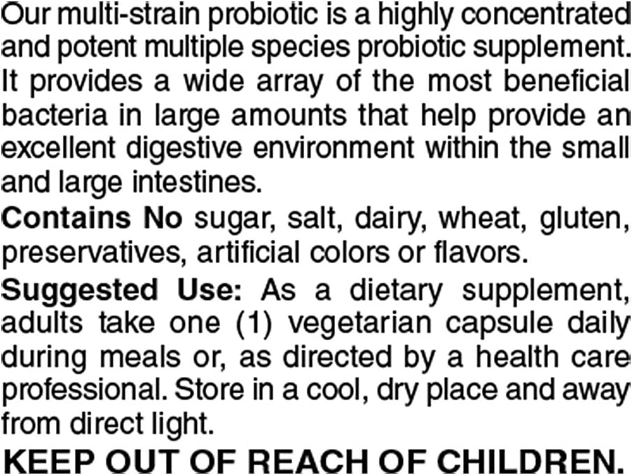 Holly Hill Health Foods Suprema Dophilus - 120 Vegetarian Capsules for Digestive Health