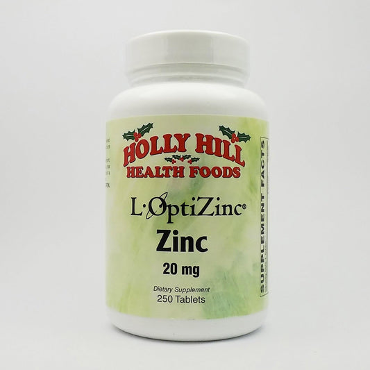 Holly Hill Health Foods Zinc Tablets 20 MG - 250 Count Bottle