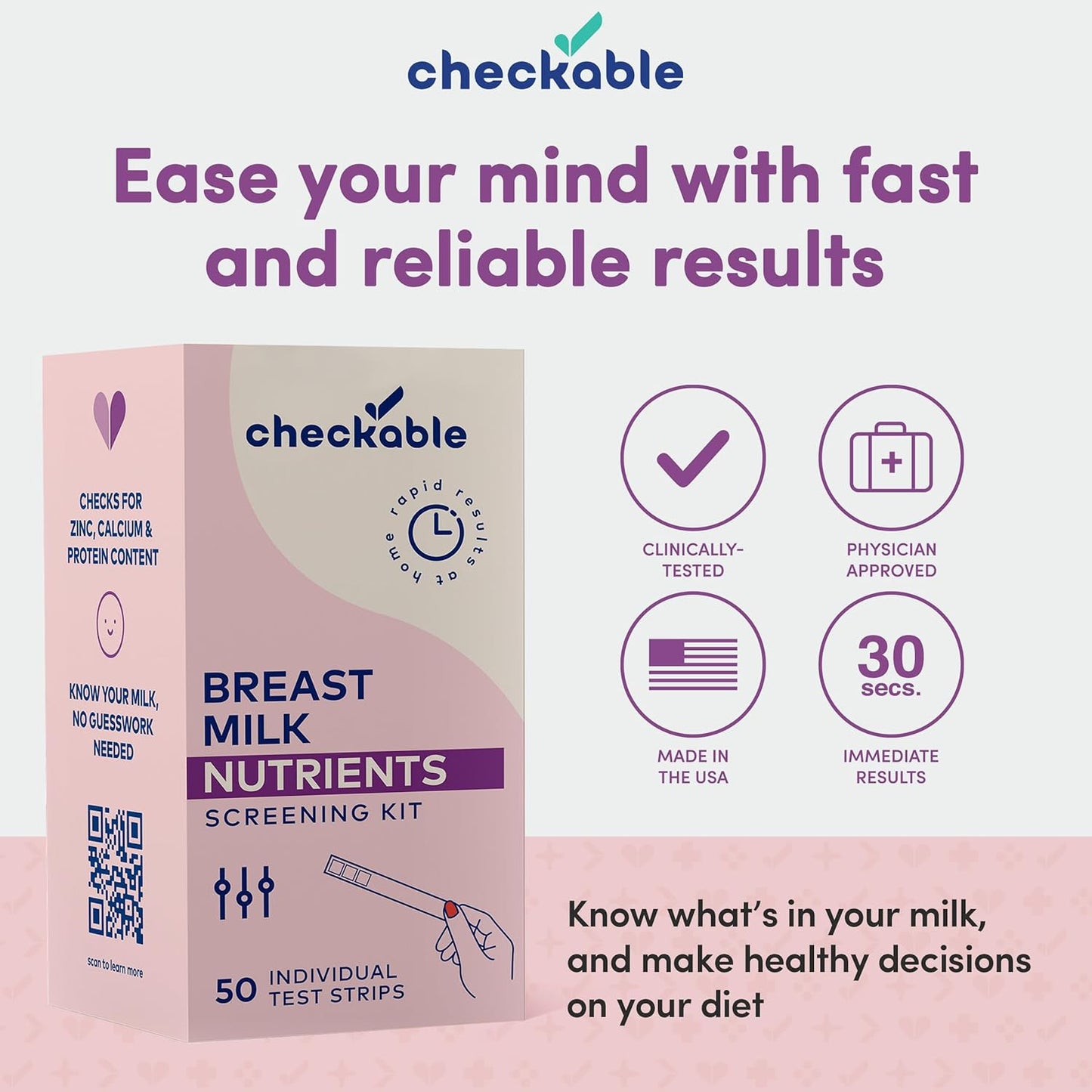 Home Breast Milk Testing Strips - 50 Count for Quick and Reliable Screening of Breastmilk Quality at Home - BoostGo Australia