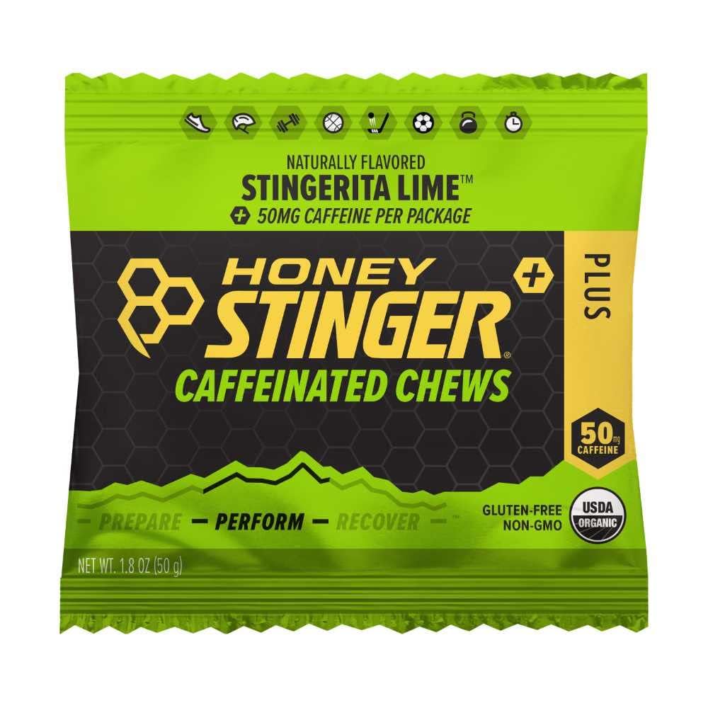 Honey Stinger Stingerita Lime Energy Chews - Gluten Free, Caffeinated for Exercise & Performance - 12 Pack, 21 Ounce